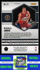 2020 Panini Mosaic #21 Nikola Jokic Mosaic Reactive Blue NM