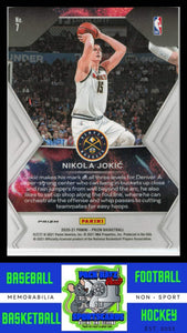 2020 Panini Prizm Fireworks #7 Nikola Jokic Fast Break Disco NM