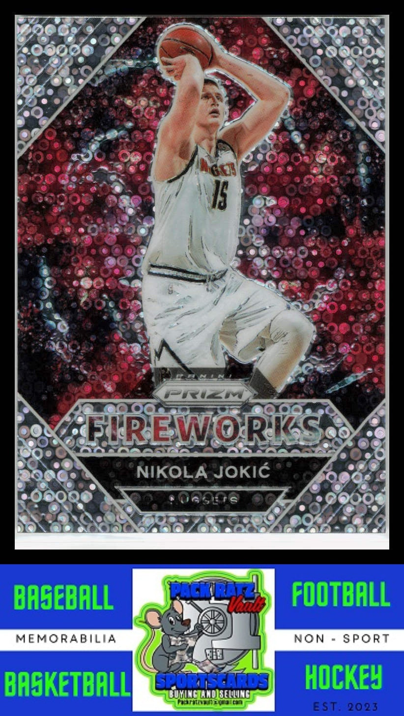 2020 Panini Prizm Fireworks #7 Nikola Jokic Fast Break Disco NM