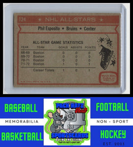 1972 Topps #124 Phil Esposito VG/EX