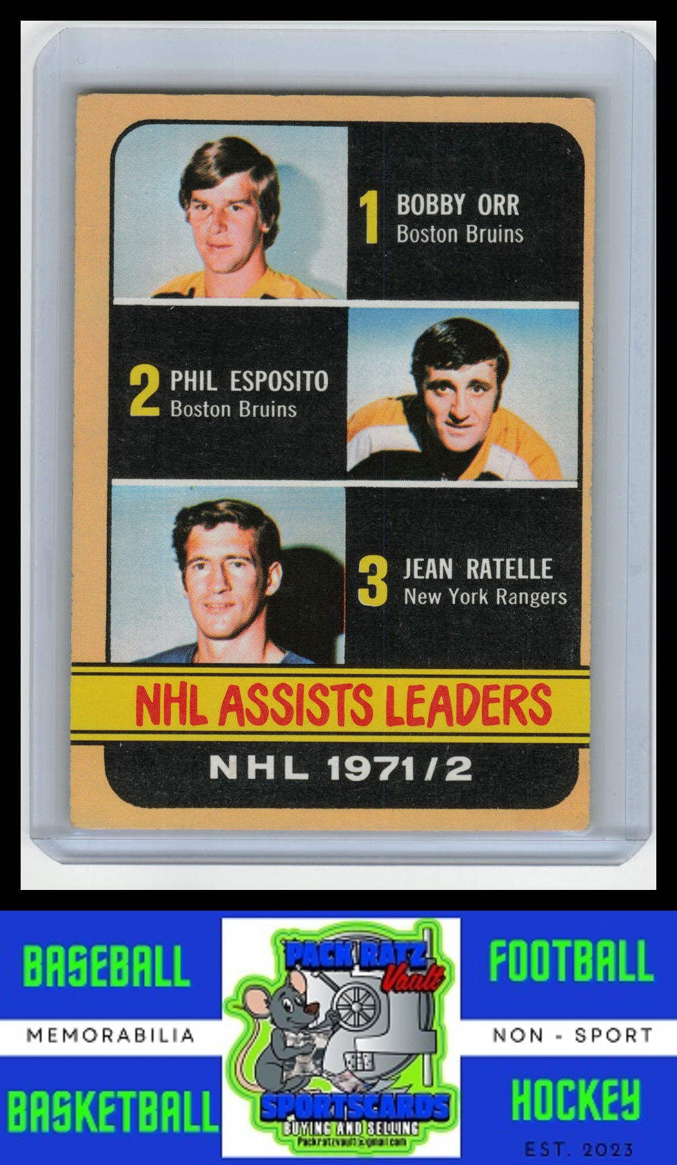 1972 Topps #62 NHL Assists Leaders LL EX