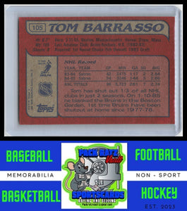 1985 Topps #105 Tom Barrasso G/VG/ light Stain