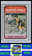 Load image into Gallery viewer, 1974 Topps #211 Quarterfinals (Bruins vs. Maple Leafs) VG/EX