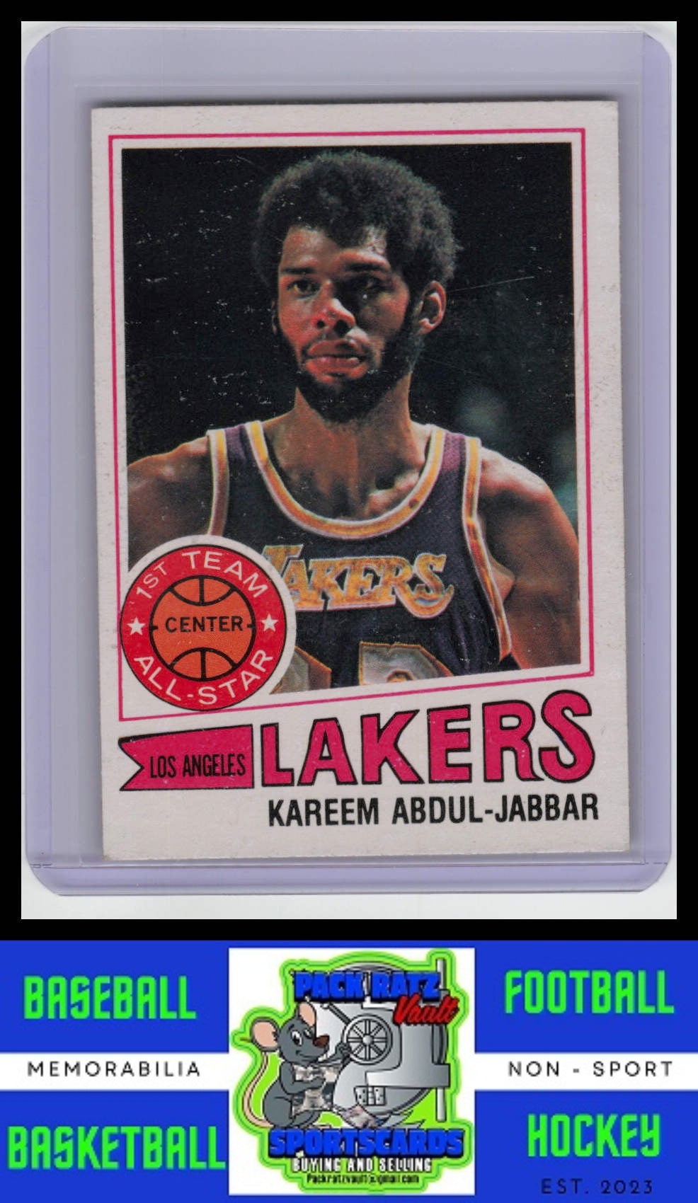 1977 Topps #1 Kareem Abdul-Jabbar AS Kareem Abdul-Jabbar Commemorative Series EX