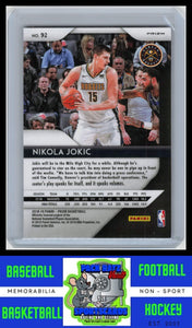 2018 Panini Prizm #92 Nikola Jokic MVP Championship Prizms Red White and Blue EX/NM