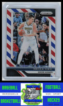 Load image into Gallery viewer, 2018 Panini Prizm #92 Nikola Jokic MVP Championship Prizms Red White and Blue EX/NM