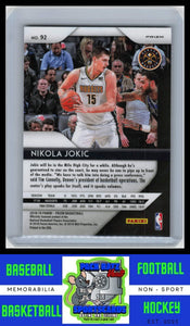 2018 Panini Prizm #92 Nikola Jokic Prizms Silver EX/NM