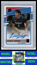 Load image into Gallery viewer, 2021 Panini Chronicles Draft Picks #RR-RWE Romeo Weems Donruss Rated Rookie Autographs Red EX/NM