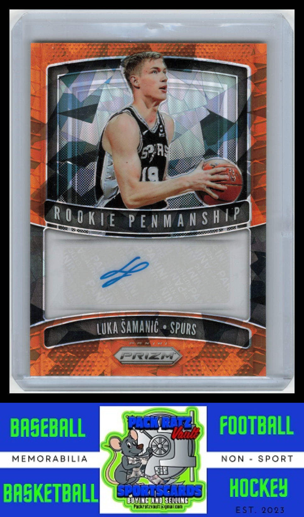 2019 Panini Prizm #RP-LSM Luka Samanic Orange Cracked Ice EX/NM