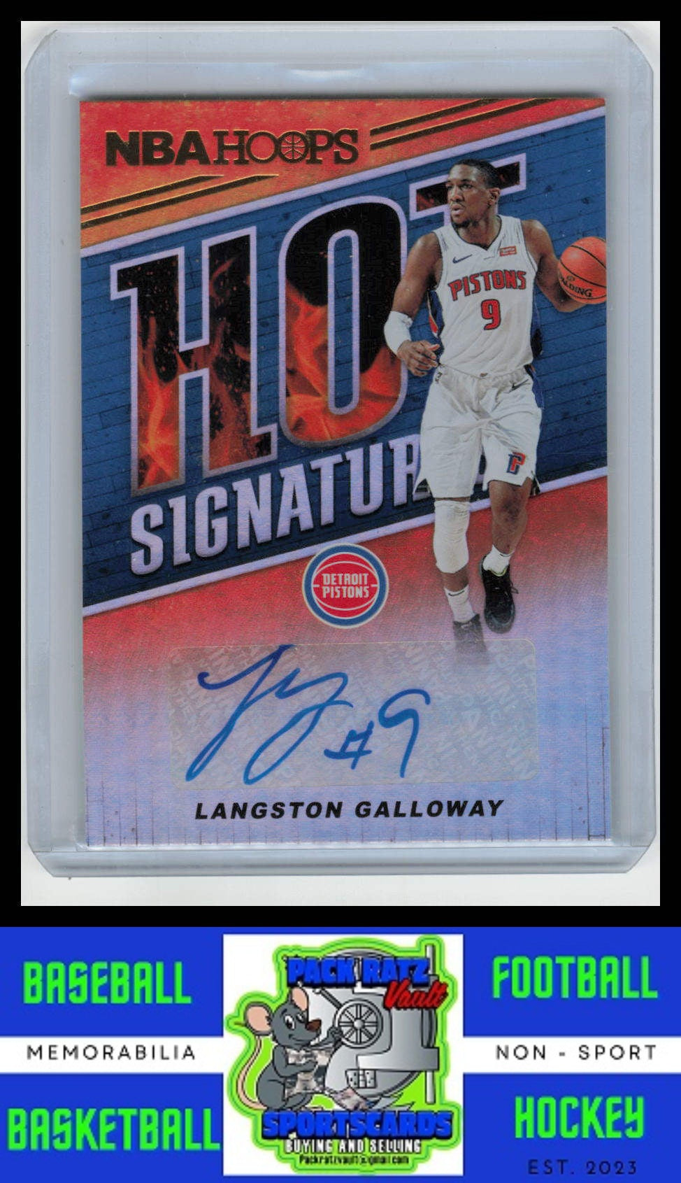 2018 Hoops #HS-LGW Langston Galloway Hot Signatures EX/NM