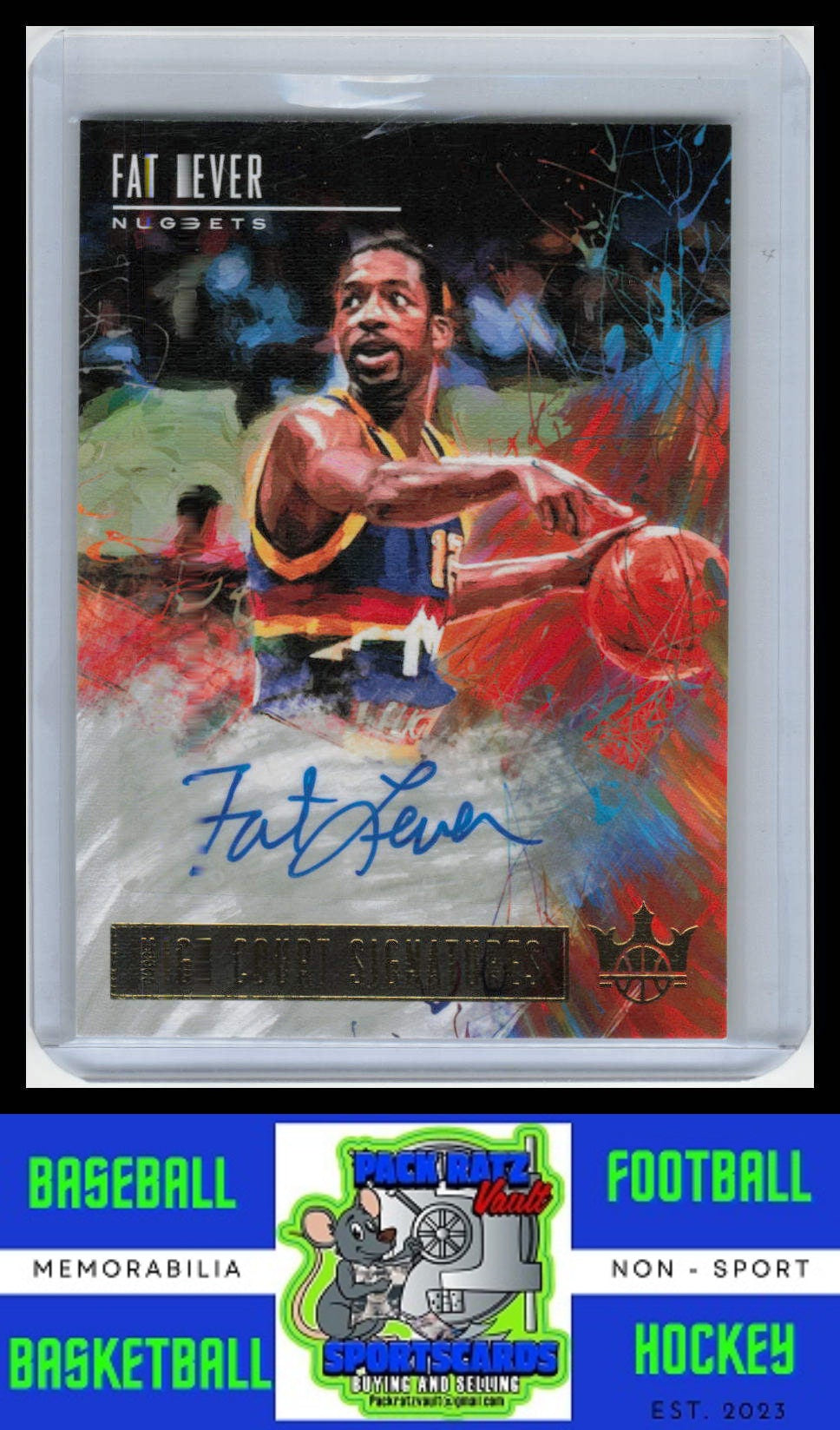 2018 Panini Court signatures #HC-FLV Fat Lever High Court Signatures Ruby EX/NM