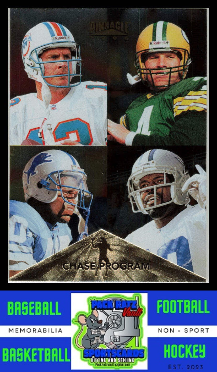 1996 Pinnacle #199 Emmitt Smith / Dan Marino / Barry Sanders / Brett Favre CL Foil NM