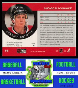 1990 Pro Set #58 Jeremy Roenick EX