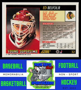 1991 Score Young Superstars #32 Ed Belfour NM/M