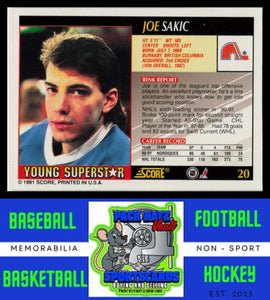 1991 Score Young Superstars #20 Joe Sakic NM/M