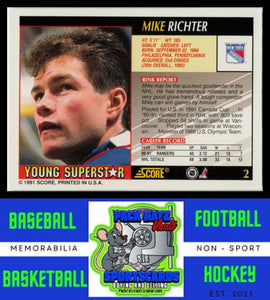 1991 Score Young Superstars #2 Mike Richter NM/M