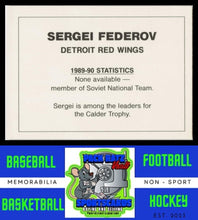 Load image into Gallery viewer, 1990 Broder Promo #NNO Sergei Fedorov (RC) RC NM/M