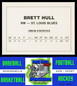 1990 Broder Promo #NNO Brett Hull NM/M