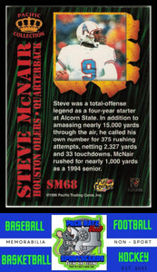 1996 Pacific Invincible #SM68 Steve McNair Smash-Mouth EX/NM