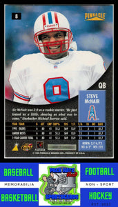 1996 Pinnacle #8 Steve McNair Silver Premium Stock Silver EX/NM