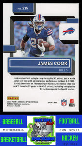 2022 James Cook Panini Optic Pink Prizm #215     