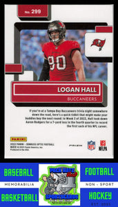 2022 Logan Hall (RC) Panini Optic Pink #299   RR  