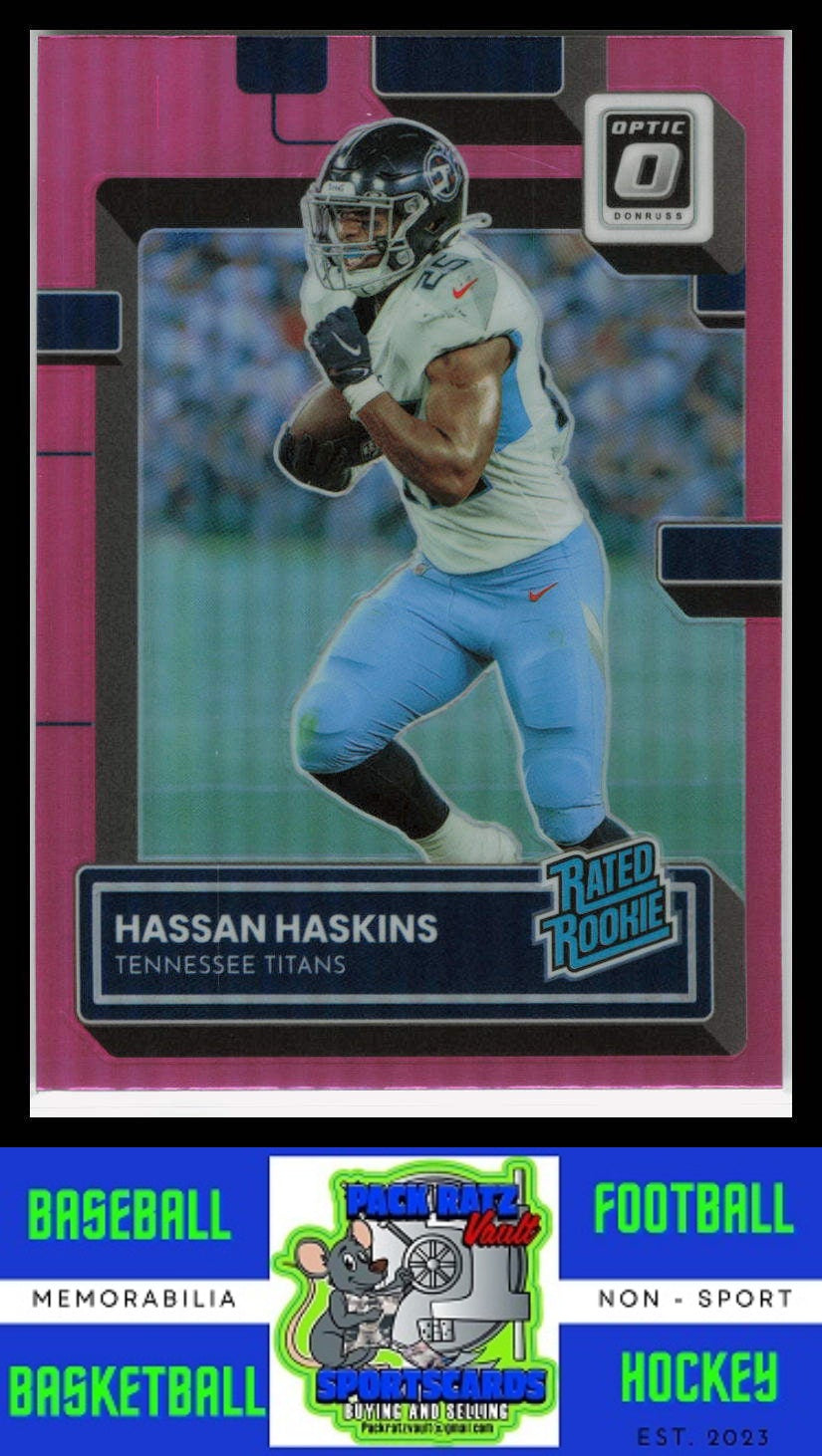 2022 Hassan Haskins Panini Optic Pink Holo #242     