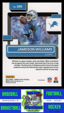 Load image into Gallery viewer, 2022 Jameson Williams (RC) Panini Optic Pink #208   RR  