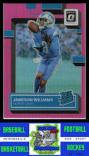 Load image into Gallery viewer, 2022 Jameson Williams (RC) Panini Optic Pink #208   RR  