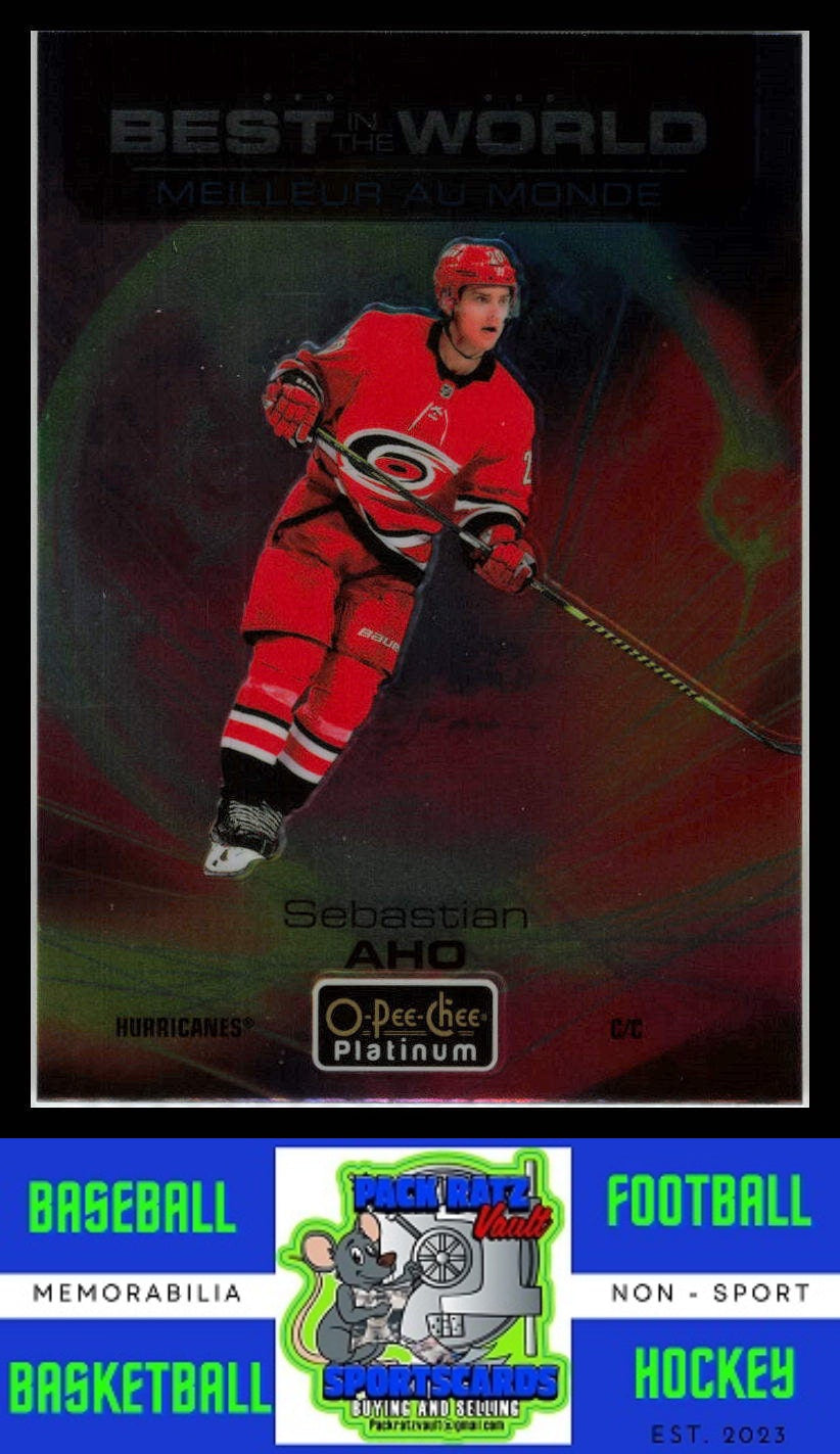 2021 O-PEE-CHEE Platinum #BW-7 Sebastian Aho NM/M