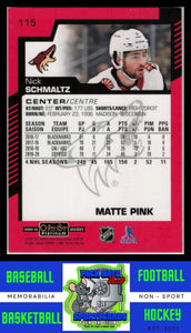 2020 O-PEE-CHEE Platinum #115 Nick Schmaltz Matte Pink NM/M