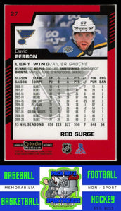 2020 O-PEE-CHEE Platinum #27 David Perron Red Surge NM/M