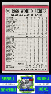 1969 Topps #167 World Series Game 6 - Tiger 10-Run Inning Ties Mark WS