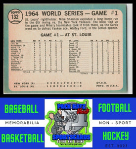 1965 Topps #132 World Series Game 1 - Cards Take Opener WS EX