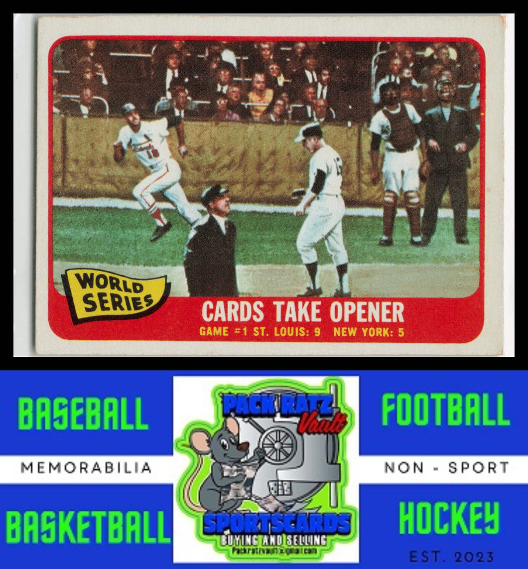 1965 Topps #132 World Series Game 1 - Cards Take Opener WS EX