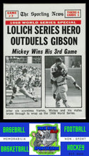 Load image into Gallery viewer, 1969 Topps #168 World Series Game 7 - Lolich Series Hero Outduels Gibson WS PSA