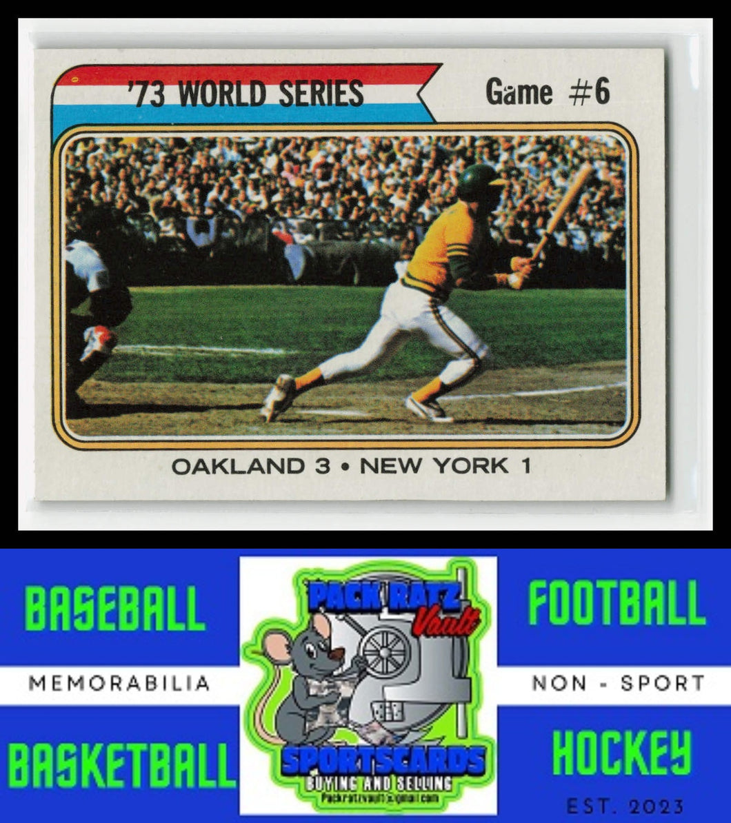 1974 Topps #477 World Series Game 6 WS EX