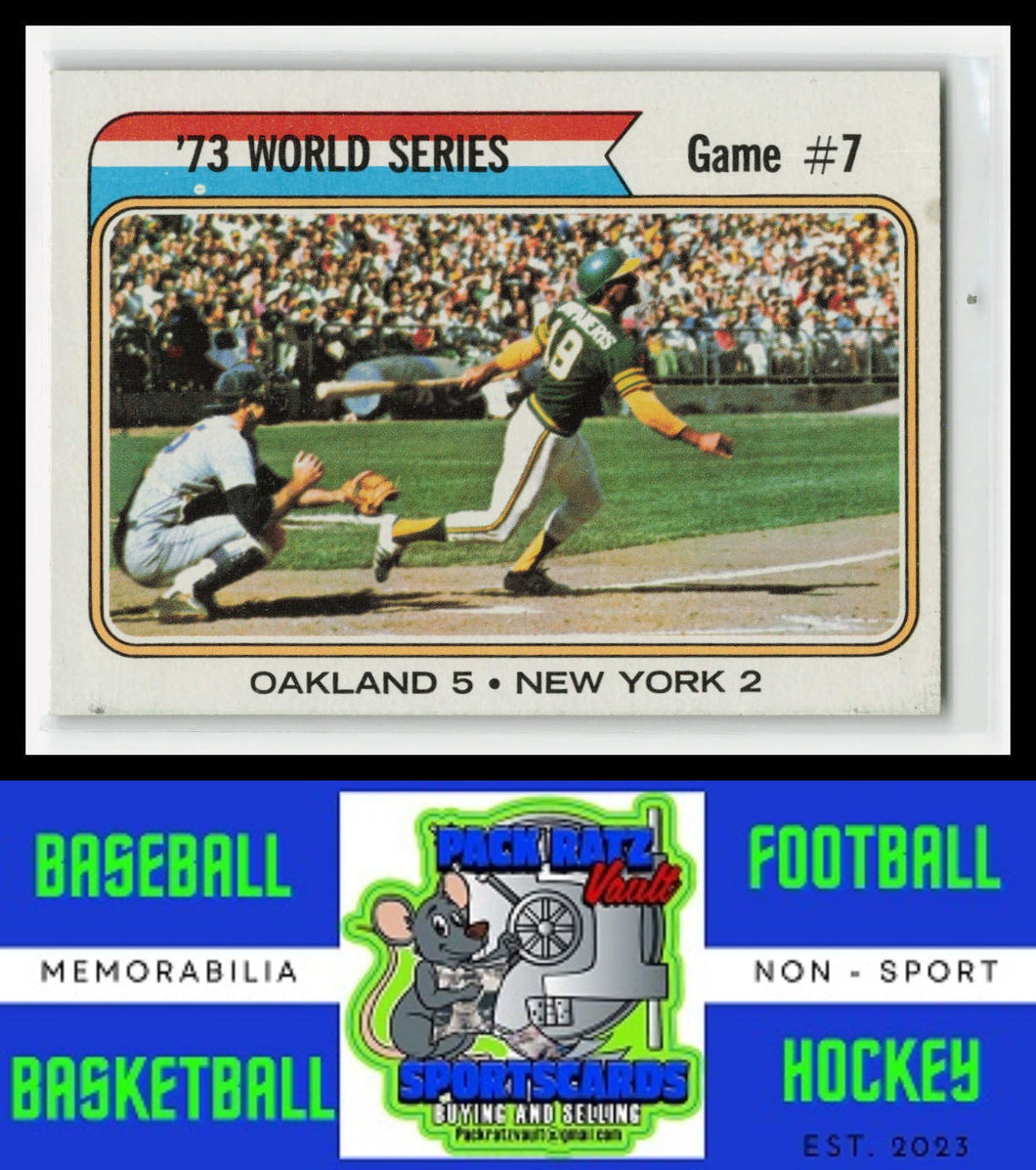 1974 Topps #478 World Series Game 7 WS EX