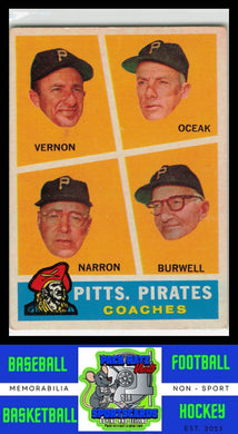 1960 Topps #467 Mickey Vernon / Frank Oceak / Sam Narron / Bill Burwell CO EX