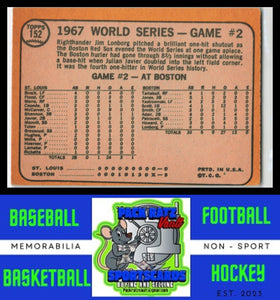 1968 Topps #152 Yaz Smashes Two Homers WS EX