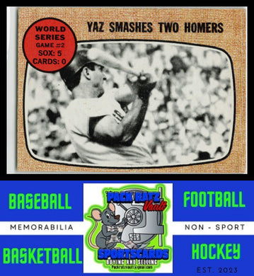 1968 Topps #152 Yaz Smashes Two Homers WS EX