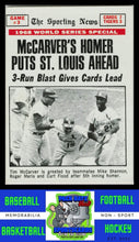 Load image into Gallery viewer, 1969 Topps #164 World Series Game 3 - McCarver&#39;s Homer Puts St. Louis Ahead WS PSA