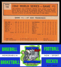 Load image into Gallery viewer, 1963 Topps #142 World Series Game 1 WS EX+