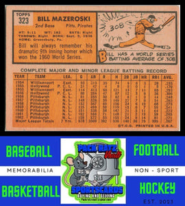 1963 Topps #323 Bill Mazeroski EX