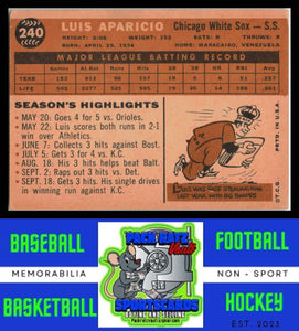 1960 Topps #240 Luis Aparicio EX