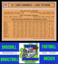 Load image into Gallery viewer, 1963 Topps #524 St. Louis Cardinals TC EX+