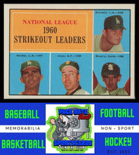 Load image into Gallery viewer, 1961 Topps #49 National League 1960 Strikeout Leaders LL EX