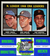 Load image into Gallery viewer, 1967 Topps #234 Sandy Koufax / Mike Cuellar / Juan Marichal LL VG/EX