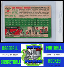 Load image into Gallery viewer, 1954 Topps #10 Jackie Robinson 60 Years of Original Back EX+