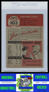 1953 Topps #103b Joe Astroth Bio uses black text EX